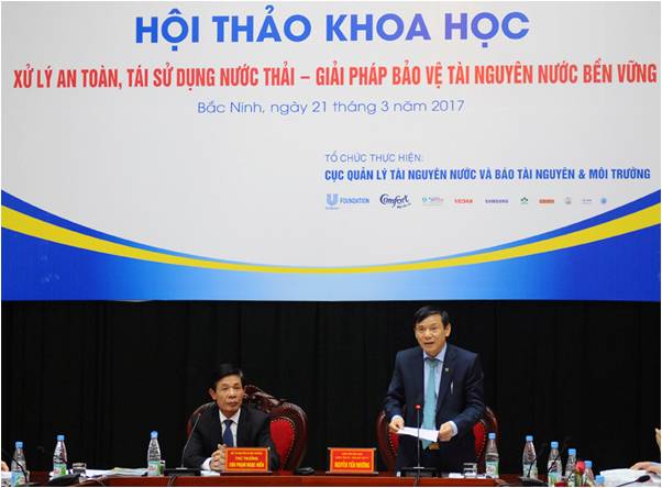 Ông Nguyễn Tiến Nhường, Phó Chủ tịch thường trực UBND tỉnh Bắc Ninh phát biểu khai mạc hội thảo.